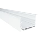 Europole - Profil LAZER L-R 1m blanc anodisé. Pour installation bandeau LED.