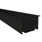 Europole - Profil LAZER L-R 1m noir anodisé. Pour installation bandeau LED.