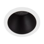 Europole - Spot DECO+ ASYM GU10 rond fixe, blanc mat/noir mat IP20