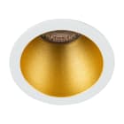 Europole - Spot DECO+ ASYM GU10 rond fixe, blanc mat/doré IP20