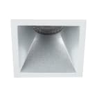 Europole - Spot DECO+ ASYM GU10 carré fixe, blanc mat/alu laqué IP20