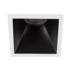 Europole - Spot DECO+ ASYM GU10 carré fixe, blanc mat/noir mat IP20