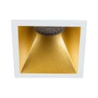 Europole - Spot DECO+ ASYM GU10 carré fixe, blanc mat/doré IP20
