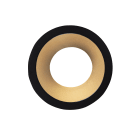 Europole - Collerette LED'UP UNIVERSAL ESTHET+ ASYM ronde noir mat/doré fixe