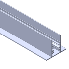 Europole - HR-ALU - profil d'encastrement 3m aluminium