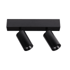 Europole - Plafonnier ANOVI UNIVERSAL PROFILE LED SWITCH rond noir mat 2 têtes