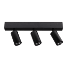 Europole - Plafonnier ANOVI UNIVERSAL PROFILE rond noir mat 3 têtes