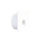 Europole - Collerette carrée 37x37mm 55° blanc pour encastrés JAVA