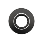 Europole - Collerette CELLA SWITCH ronde noir mat orientable