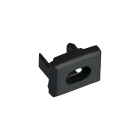 Europole - Embout de finition PIKO avec passage de câble noir