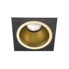 Europole - Spot ALU SOFT+ GU10 carré 1 tête fixe, noir/doré IP20