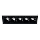 Europole - NELIO 5 rectangle noir mat 4000K 24,7W 2367lm 44° IP20