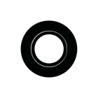 Collerette LED'UP UNIVERSAL ronde noir mat orientable