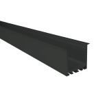 Europole - Profil BLADE R 3,02m noir anodisé. Pour installation bandeau LED.