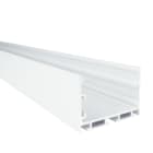 Europole - Profil LAZER L 2,01m blanc anodisé. Pour installation bandeau LED.