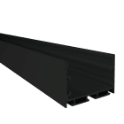 Europole - Profil LAZER L 3,02m noir anodisé. Pour installation bandeau LED.