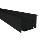 Europole - Profil LAZER L-R 2,01m noir anodisé. Pour installation bandeau LED.