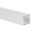 Europole - Profil LAZER 2,01m blanc anodisé. Pour installation bandeau LED.