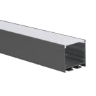 Europole - Profil LAZER 2,01m noir anodisé. Pour installation bandeau LED.