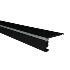 Europole - Nez de marche STEKO 2m noir anodisé. Pour installation bandeau LED.