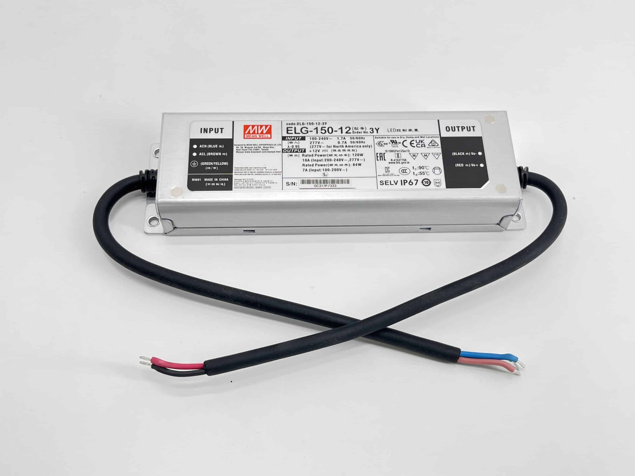 ENGITECHS - ELG-150-12-3Y ALIMENTATION NON DIMMABLE IP67