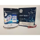 ENGITECHS - LIGHT BOX RUBAN LED 14W/M IP20 5M 2700°K + ALIM 100W 24V