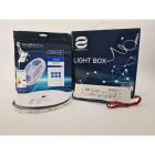 ENGITECHS - LIGHT BOX RUBAN LED 14W/M IP20 5M 3000°K + ALIM 100W 24V
