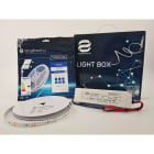 ENGITECHS - LIGHT BOX RUBAN LED 14W/M IP20 5M 4000°K + ALIM 100W 24V
