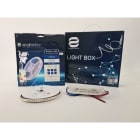 ENGITECHS - LIGHT BOX RUBAN LED 3W/M IP20 5M 3000°K + ALIM 18W 24V