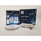 ENGITECHS - LIGHT BOX RUBAN LED 7W/M IP20 5M 2700°K + ALIM 60W 24V