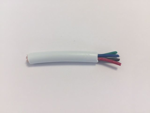 ENGITECHS - CABLE GAINE 4x0.5mm² POUR LUMINAIRE RGB VENDU AU METRE
