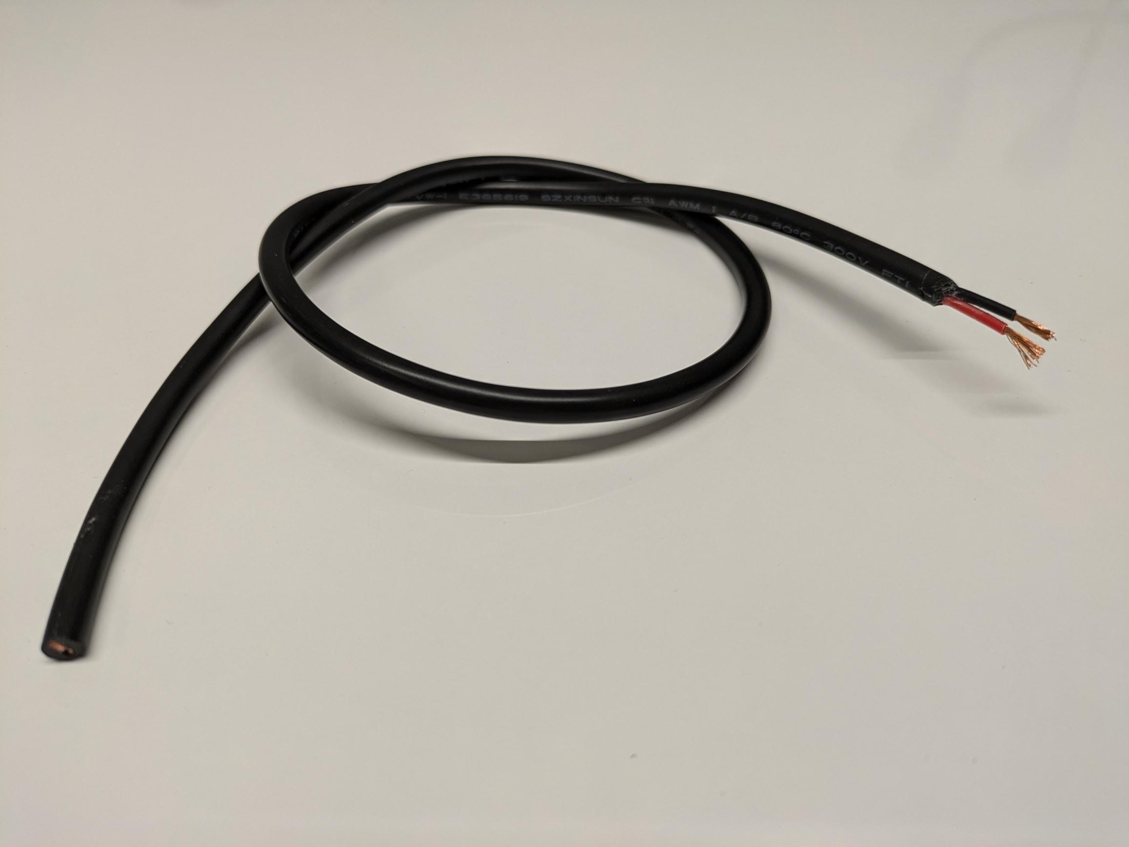 ENGITECHS - CABLE GAINE 0.75MM² ROUGE NOIR VENDU AU METRE