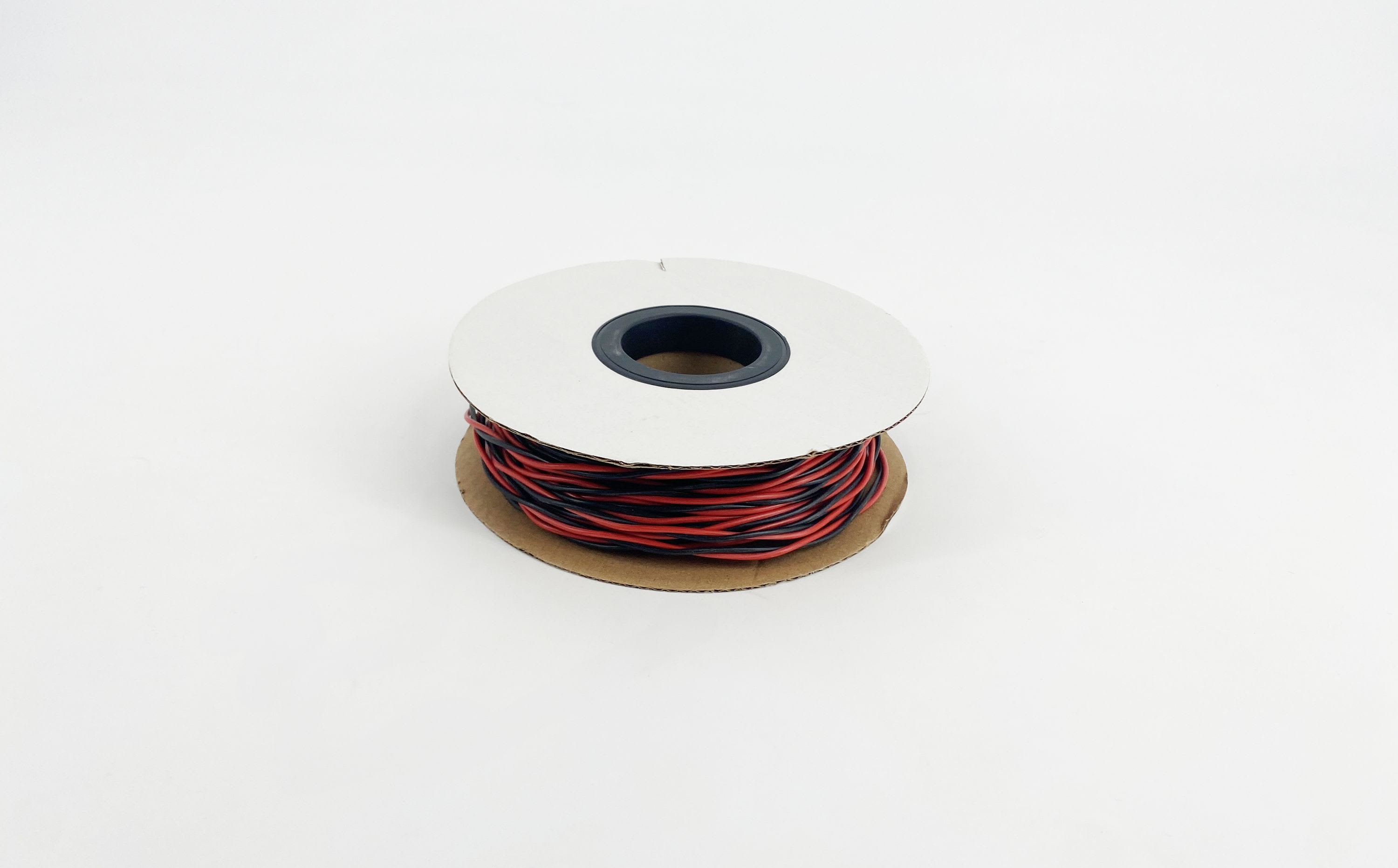 ENGITECHS - CABLE UNE PAIRE 2X0.5MM² ROUGE NOIR VENDU EN BOBINE DE 25M