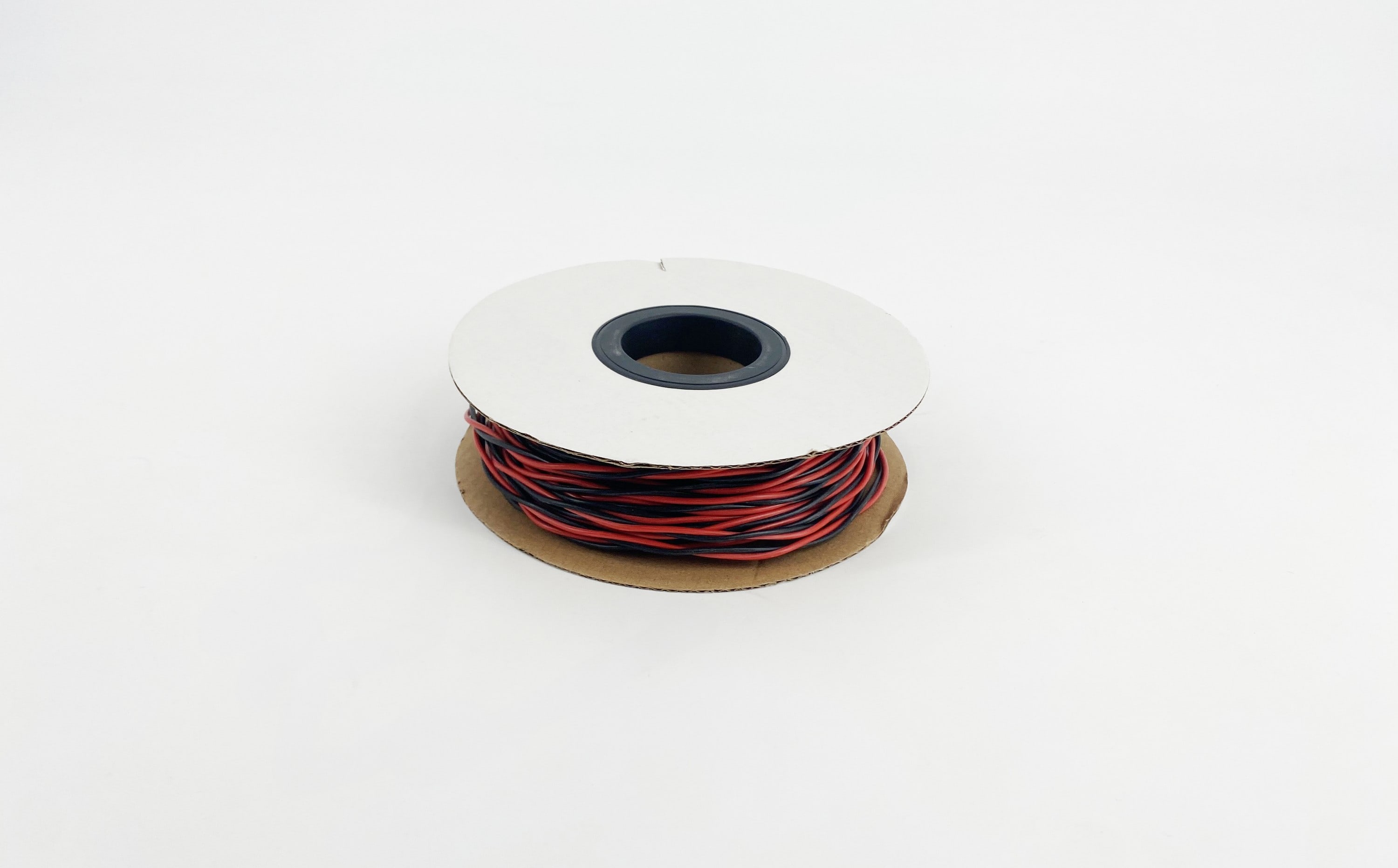 ENGITECHS - CABLE UNE PAIRE 2X0.5MM² ROUGE NOIR VENDU EN BOBINE DE 25M