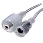 ENGITECHS - CONNECTEUR JACK TRANSPARENT MALE POUR RUBAN MONOCHROME AVEC CABLE DE 50CM