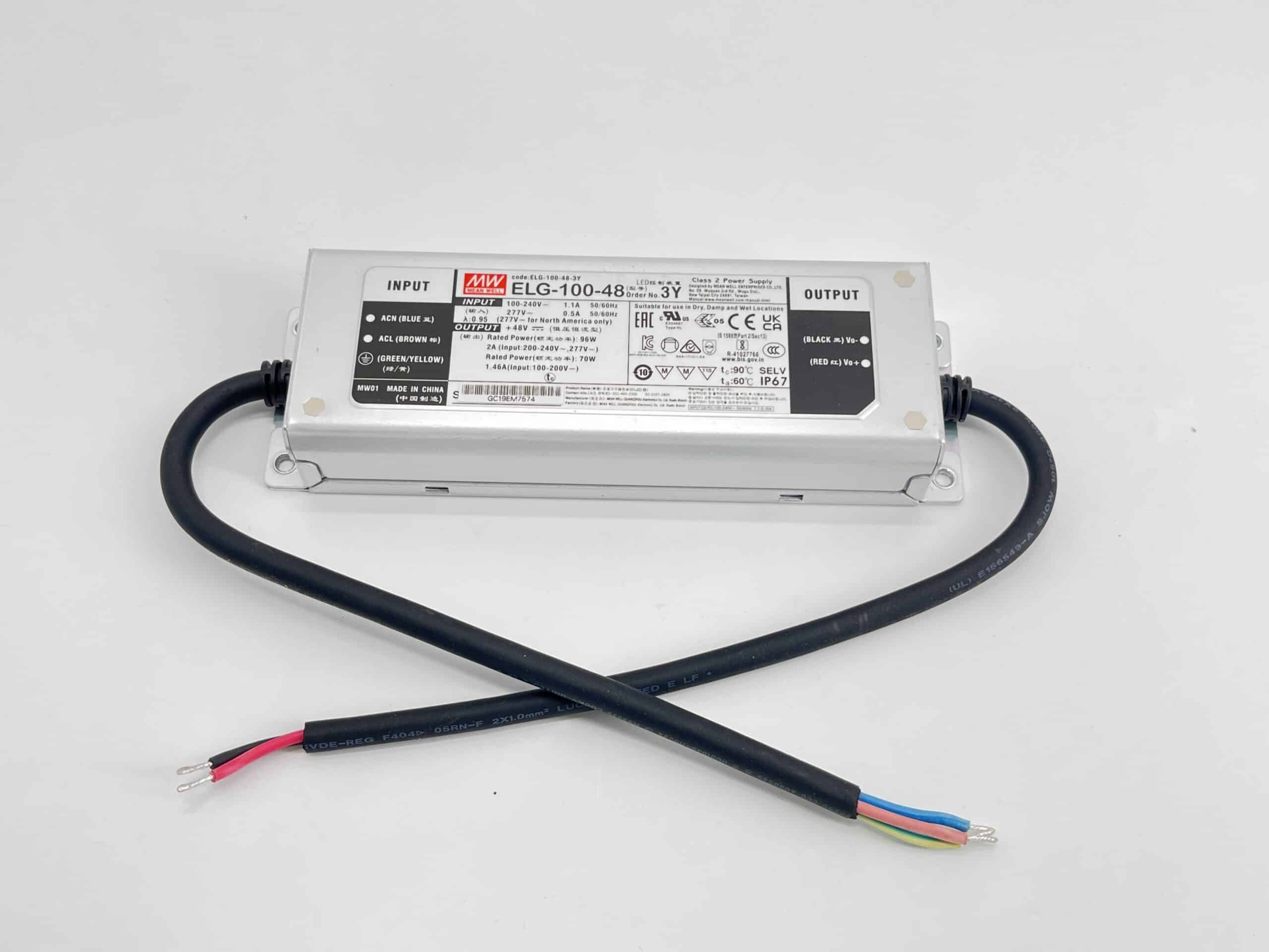 ENGITECHS - ELG-100-48-3Y ALIMENTATION NON DIMMABLE IP67