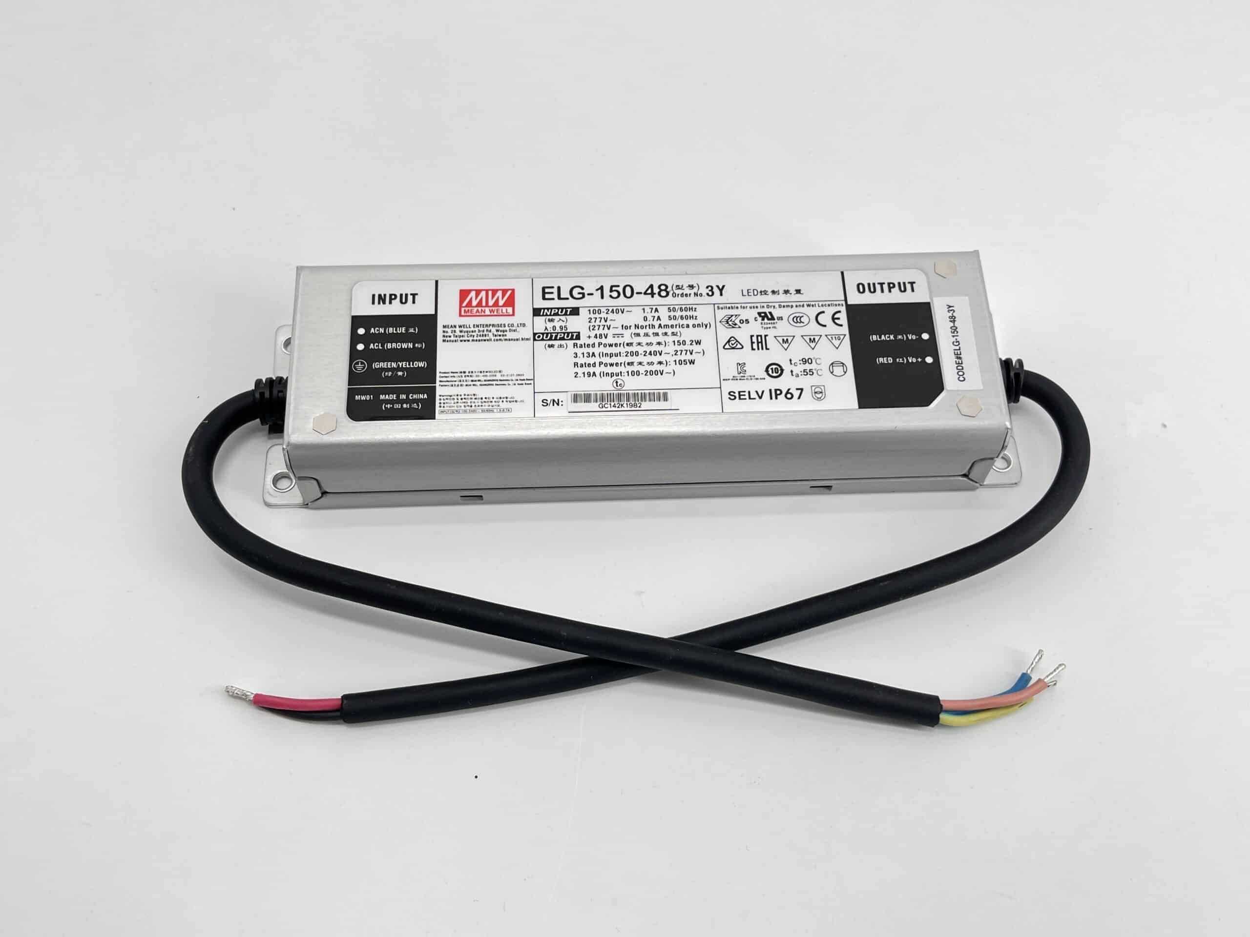 ENGITECHS - ELG-150-48-3Y ALIMENTATION NON DIMMABLE IP67
