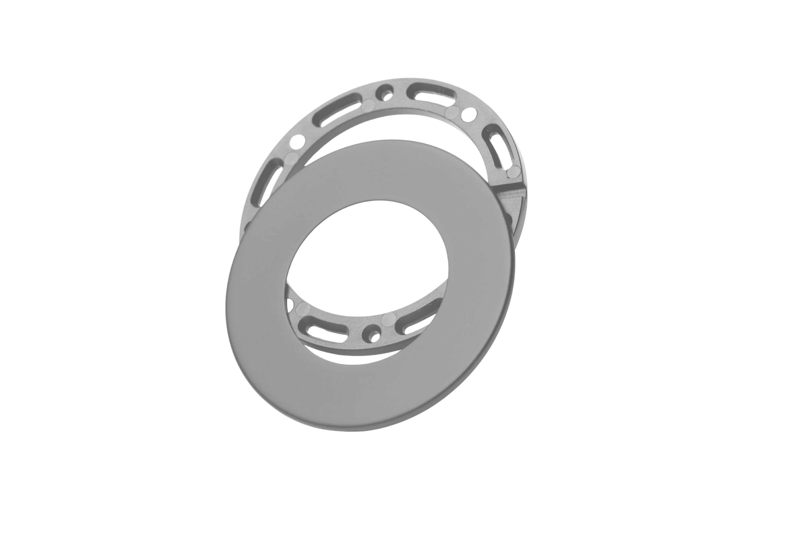 ENGITECHS - PL6001 COLLERETTE AIMANTEE RONDE GRISE POUR PETIT PANNEAU LED