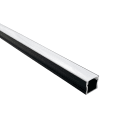 ENGITECHS - PR1001 PROFIL ALU SAILLIE NOIR 1CM + CAPOT BLANC