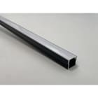 ENGITECHS - PR1001 PROFIL ALU SAILLIE NOIR 1CM + CAPOT BLANC