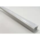 ENGITECHS - PR1002 PROFIL ALU A ENCASTRER BLANC 1CM + CAPOT BLANC