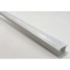 ENGITECHS - PR1002 PROFIL ALU A ENCASTRER BLANC 3M + CAPOT BLANC