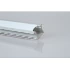 ENGITECHS - PR1002 PROFIL ALU A ENCASTRER GRIS 2M + CAPOT BLANC