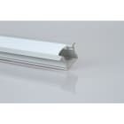 ENGITECHS - PR1002 PROFIL ALU A ENCASTRER GRIS 2M + CAPOT BLANC