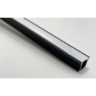 ENGITECHS - PR1002 PROFIL ALU A ENCASTRER NOIR 2M + CAPOT BLANC