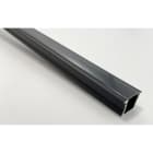 ENGITECHS - PR1002 PROFIL ALU A ENCASTRER NOIR 1CM + CAPOT NOIR