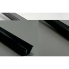ENGITECHS - PR1002 PROFIL ALU A ENCASTRER NOIR 2M + CAPOT NOIR