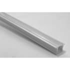 ENGITECHS - PR1002 PROFIL ALU A ENCASTRER BLANC 1CM + CAPOT DIFFUSANT/OPAL