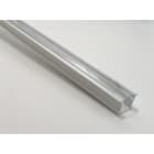 ENGITECHS - PR1002 PROFIL ALU A ENCASTRER BLANC 2M + CAPOT TRANSPARENT