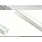 ENGITECHS - PR1002 PROFIL ALU A ENCASTRER BLANC 2M + CAPOT TRANSPARENT